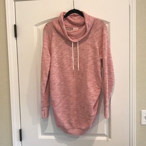 Cowl neck maternity lightweight sweatshirt